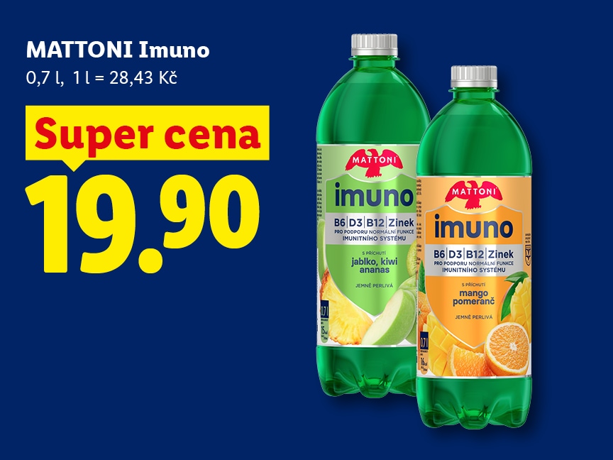 MATTONI imuno za 19,90 Kč