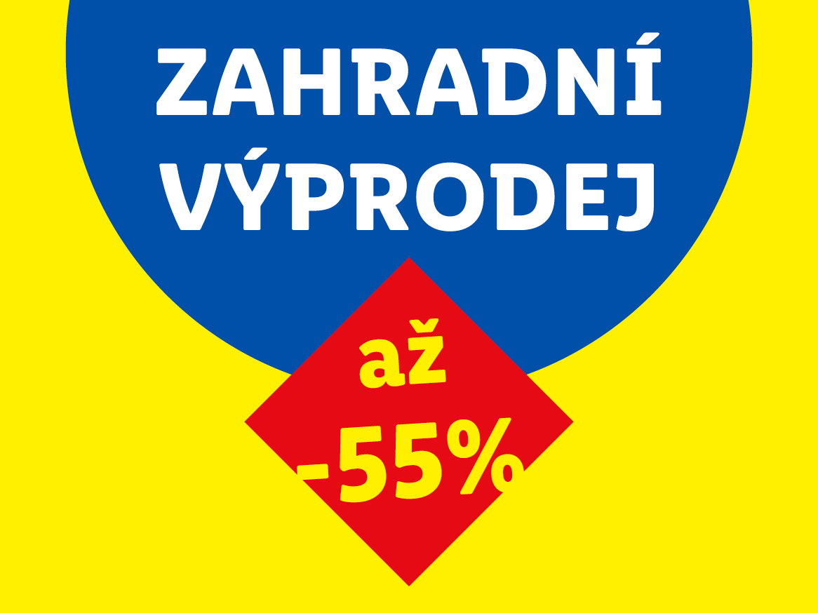 Nabídka na zahradní výprodej až 55 procent.