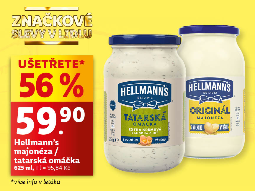 Hellmann´s majonéza tatarská omáčka za 59,90 Kč
