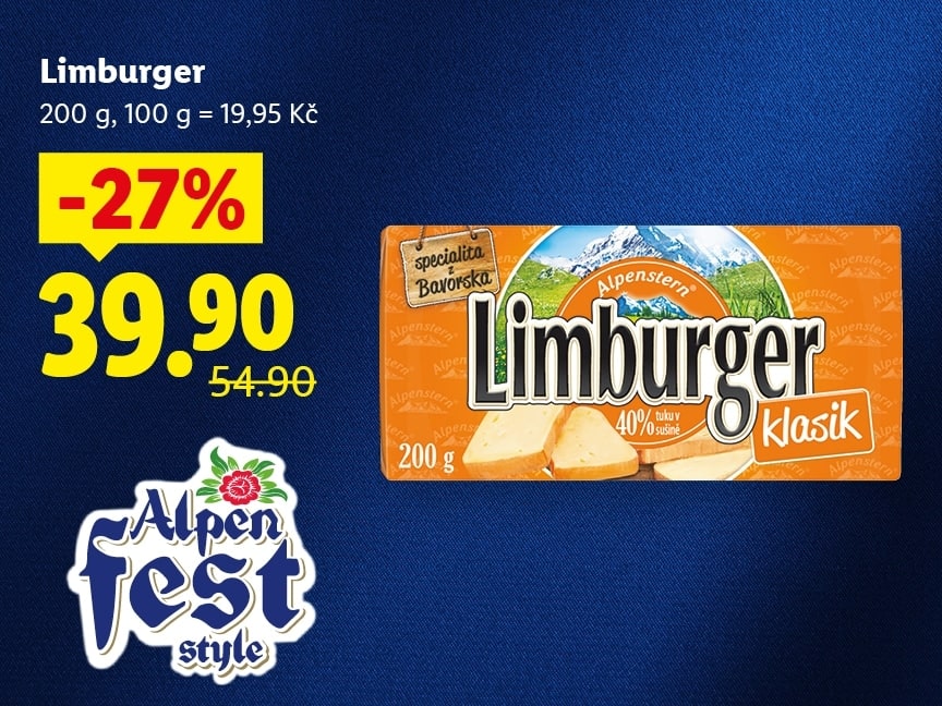 Limburger za 39,90 Kč