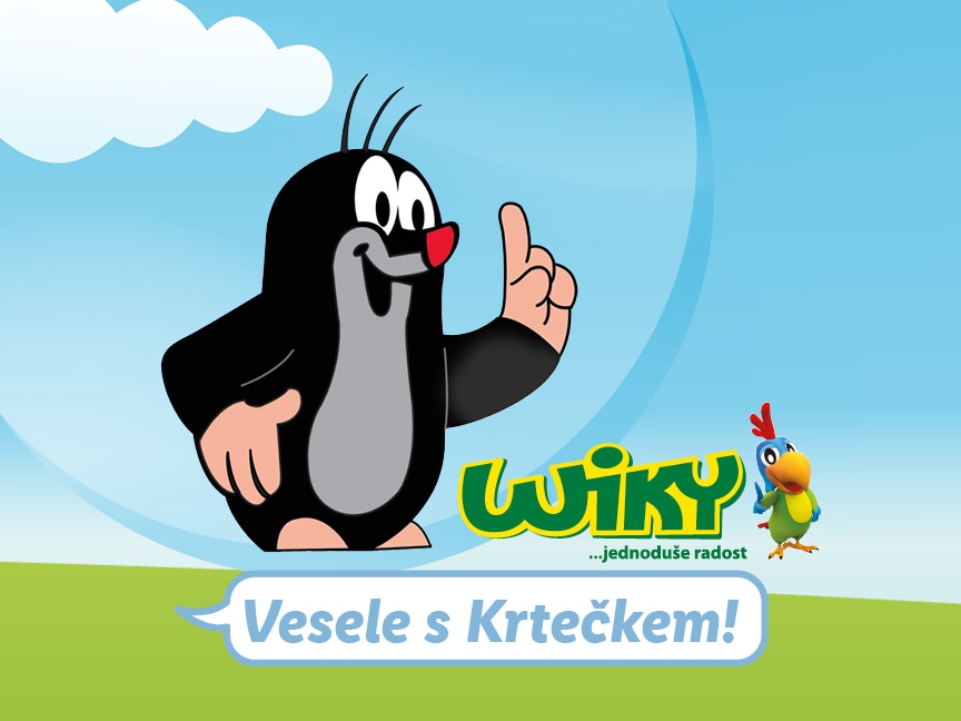 Nabídka s hračkami s motivem Krtečka.
