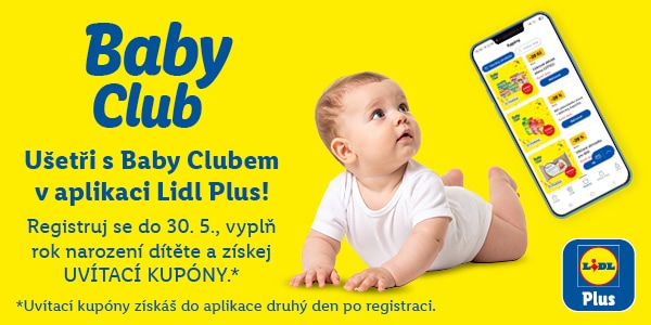 Registruj se do Baby Clubu v aplikaci Lidl Plus a těš se na výhodné nabídky