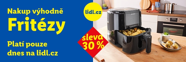 Sleva 30 % na kategorii Fritézy - platí pouze dnes 16.7.2026. 